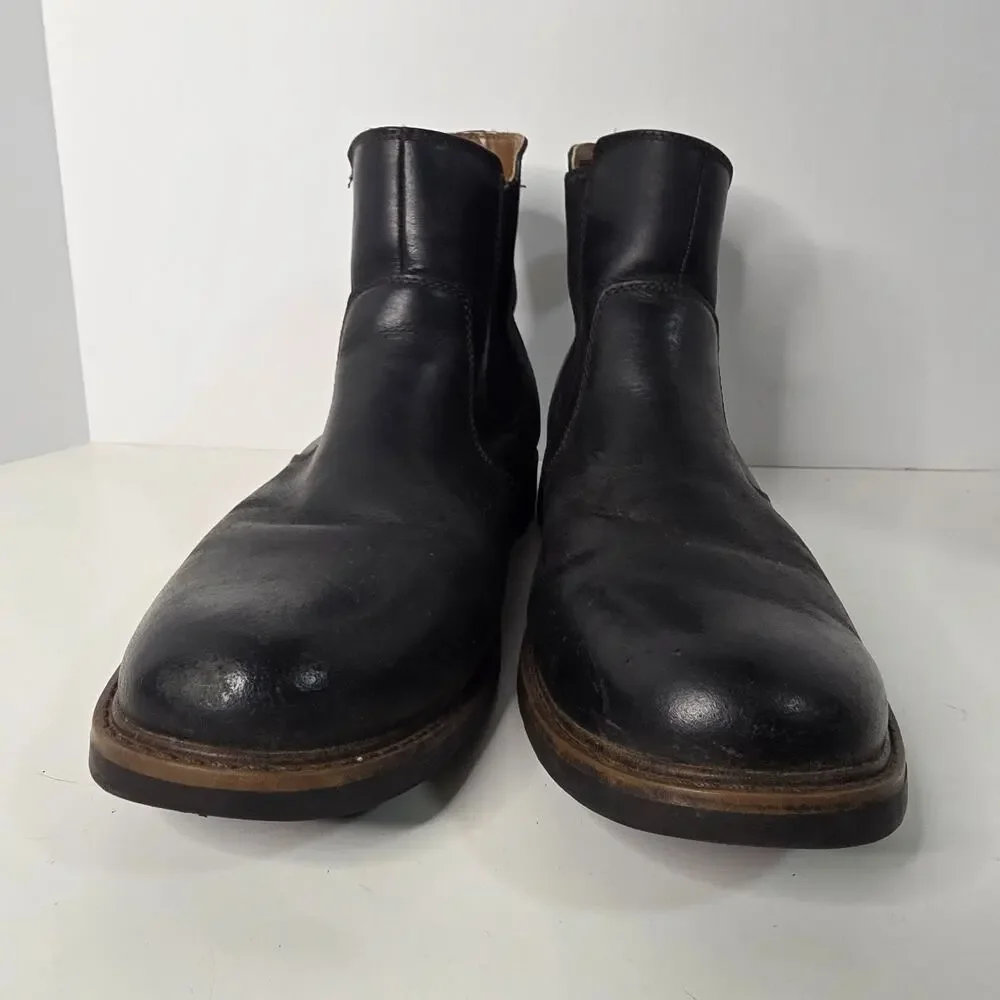 G.H. Bass Charles Mens 8M Black Leather Waterproof Chelsea Ankle Boots